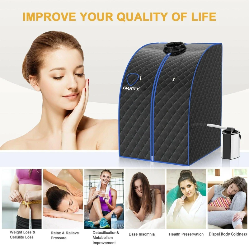 Portable Personal Steam Sauna Spa BA7634US with 3L Blast-proof Steamer Chair