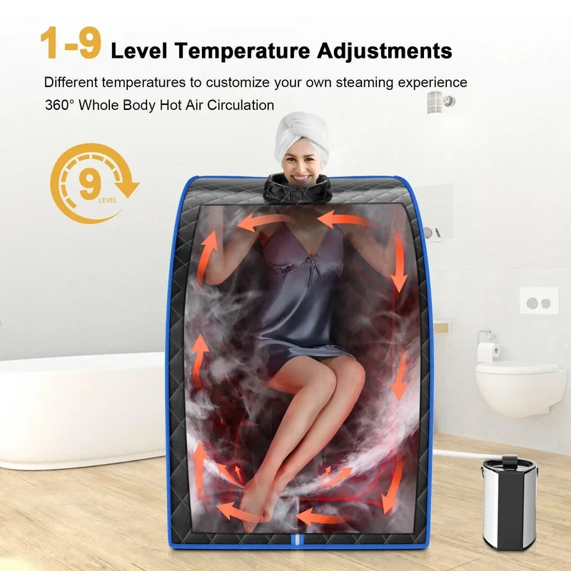 Portable Personal Steam Sauna Spa BA7634US with 3L Blast-proof Steamer Chair