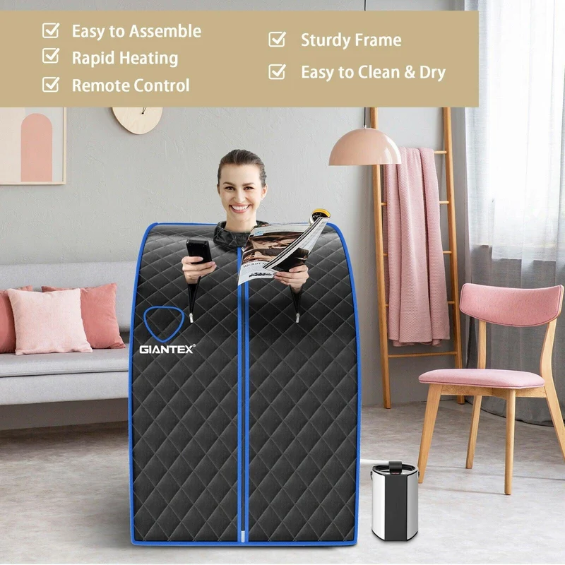 Portable Personal Steam Sauna Spa BA7634US with 3L Blast-proof Steamer Chair