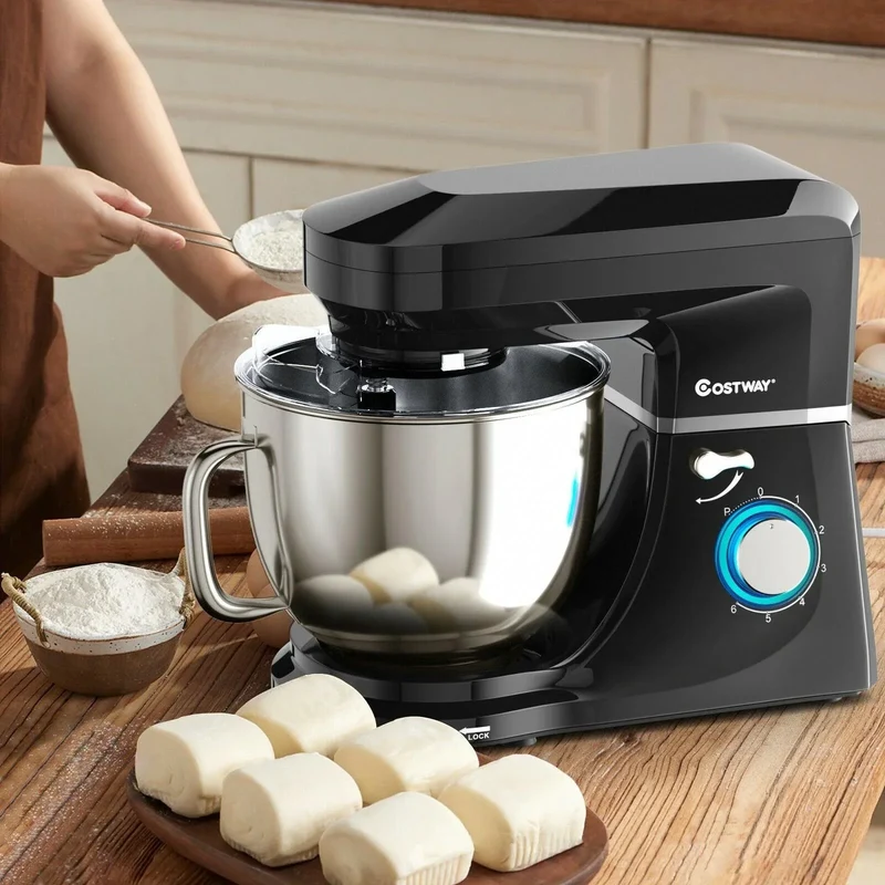 Costway Stand Mixer 96851023，7.5 QT Tilt-Head with Dough Hook Beater,6 Speed 660W