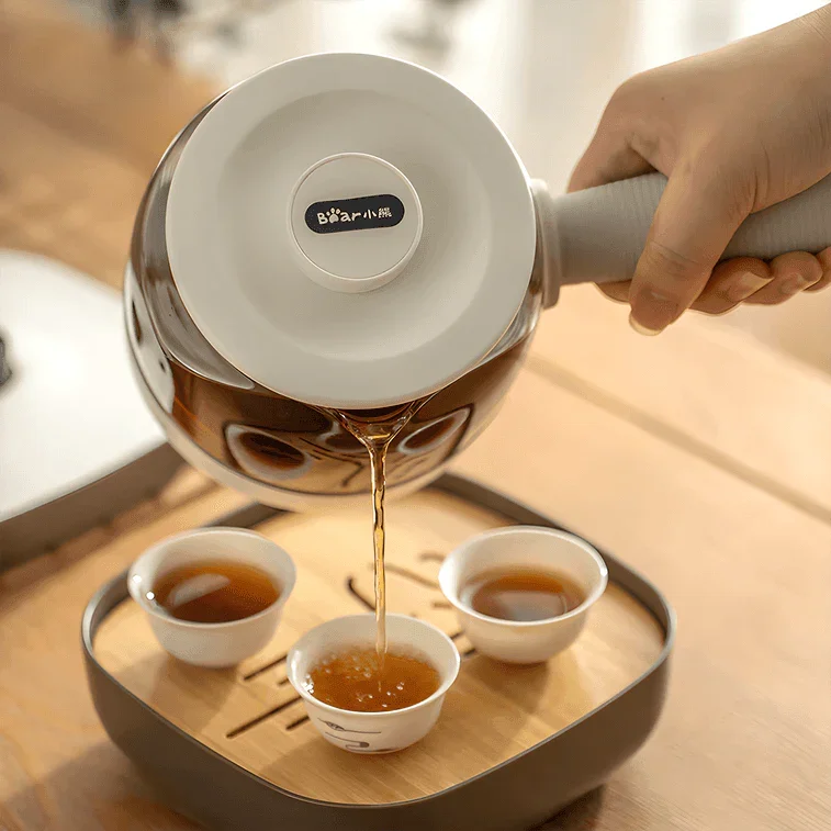 Bear ZCQ-A05S2 Electric Tea Maker Set | 0.5L | Glass Teapot | Auto Brew | Compact | Home & Office | 110V