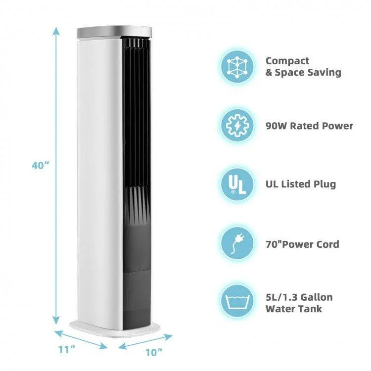 Costway Air Cooler ES10101US-WH | Portable | Evaporative | 3-In-1 Functions