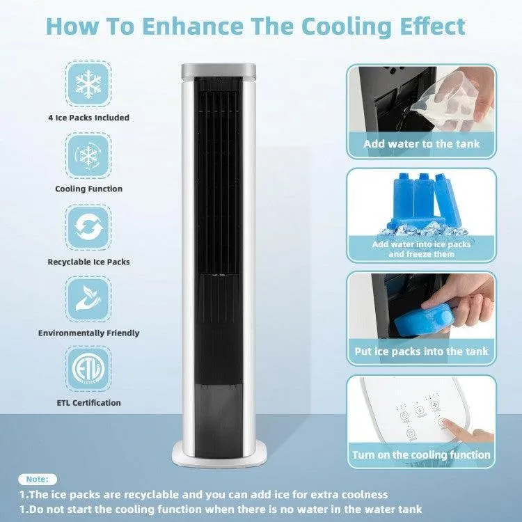 Costway Air Cooler ES10101US-WH | Portable | Evaporative | 3-In-1 Functions