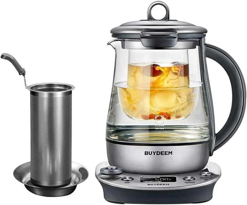 Buydeem K2693 Health Kettle | 1.5L | Pot-in-Pot | 9 Modes | Schott Glass | 110V