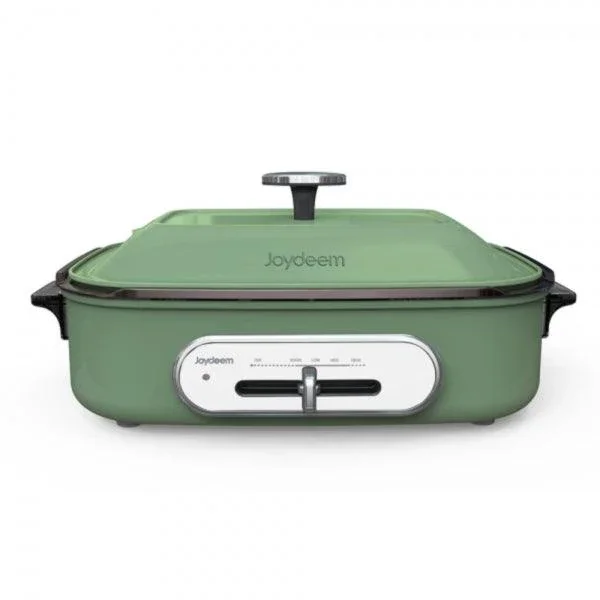 Joydeem IT-6099B Multi-Function Cooking Pot | 4L | 1200W | 4 Pans | Ceramic Non-Stick | ETL | Mint Green
