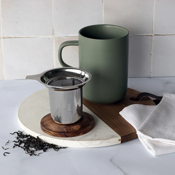 Tisanière mug Juliet en grès amande 475 ml Ogo