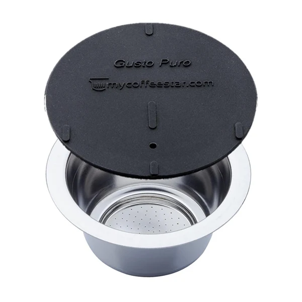 Capsule rechargeable compatible machine à café Dolce Gusto avec couvercle et doseur