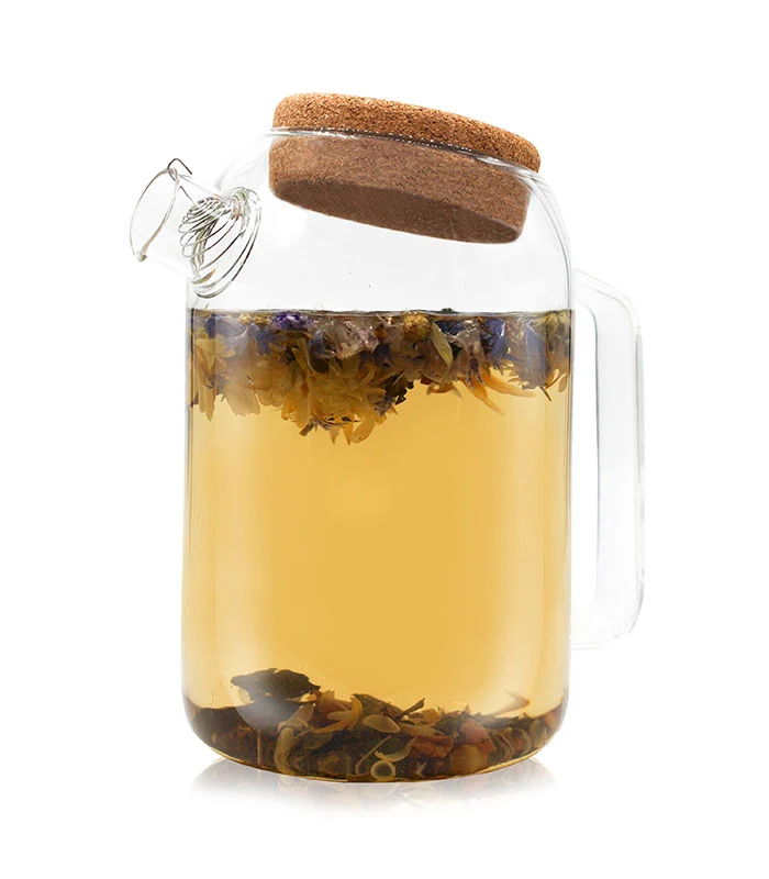 Grande théière en verre transparent 1L