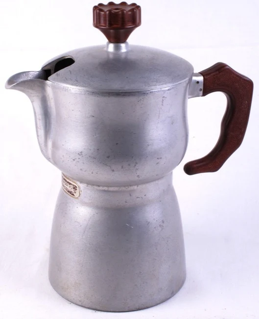 CAFFEXPRESS Moka Pot Italy 1940's? Cast Alloy RARE Coffee Maker