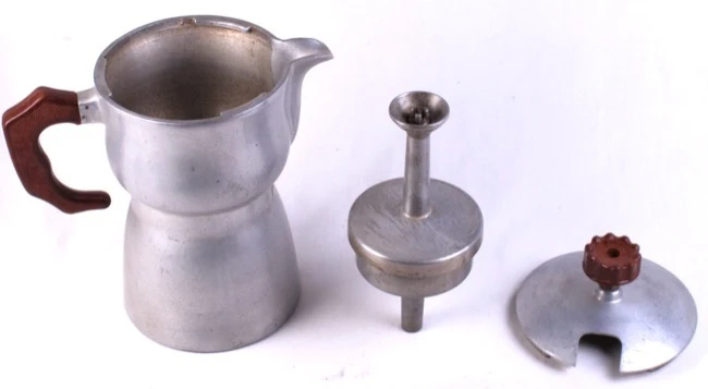 CAFFEXPRESS Moka Pot Italy 1940's? Cast Alloy RARE Coffee Maker