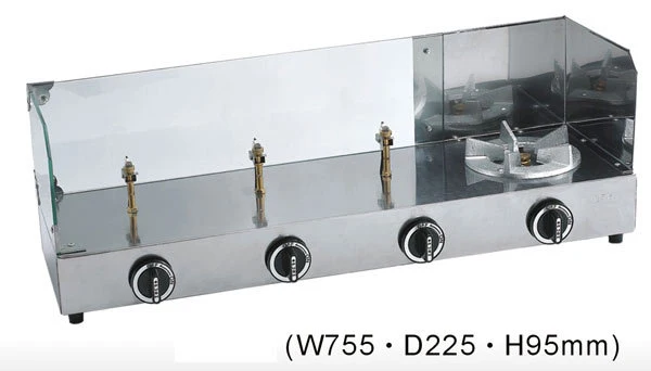 LPG Syphon Coffee Bar AKIRA 3 Burner + Kettle Burner ~Stainless Steel~