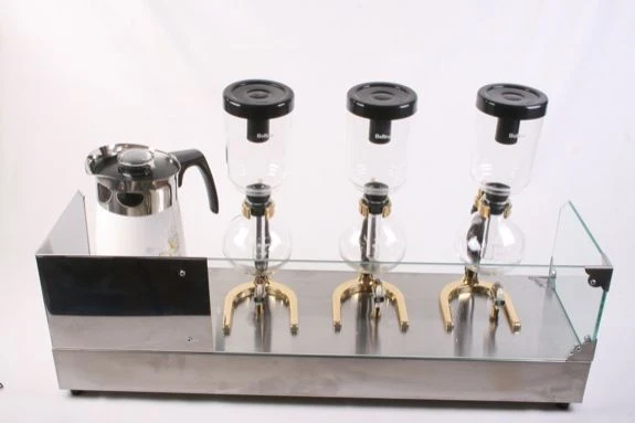 LPG Syphon Coffee Bar AKIRA 3 Burner + Kettle Burner ~Stainless Steel~