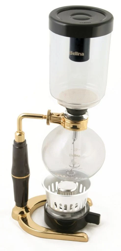 Bellina 2/3 Cup TC3-A GOLD Vacuum/Siphon Coffee Maker+Butane Burner Kit