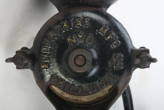 Vintage Cast Iron Coffee Grinder USA No.0 Enterprise Philadlphia