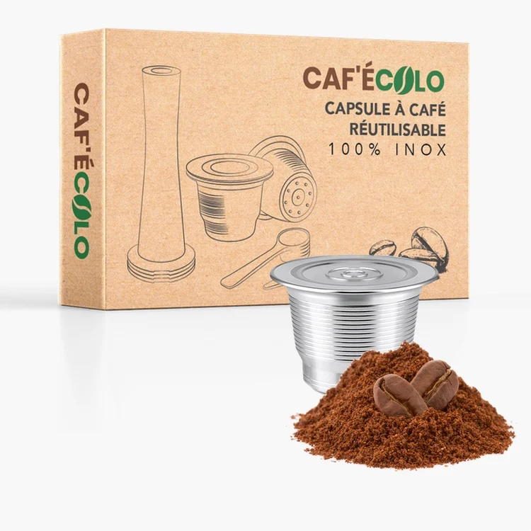 Capsule nespresso rechargeable zéro déchet à couvercle vissé par Cafecolo™