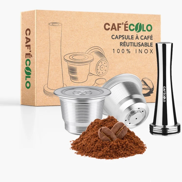 Capsule nespresso rechargeable zéro déchet à couvercle vissé par Cafecolo™