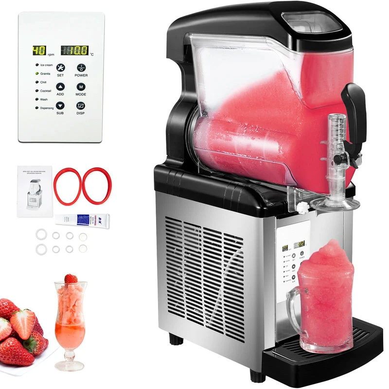 VEVOR Machines à Granités 650w 6L Machine A Granitas Commerciale Machine Slushies pour Fabrication de Jus de Fruits, Glaces, Slushies