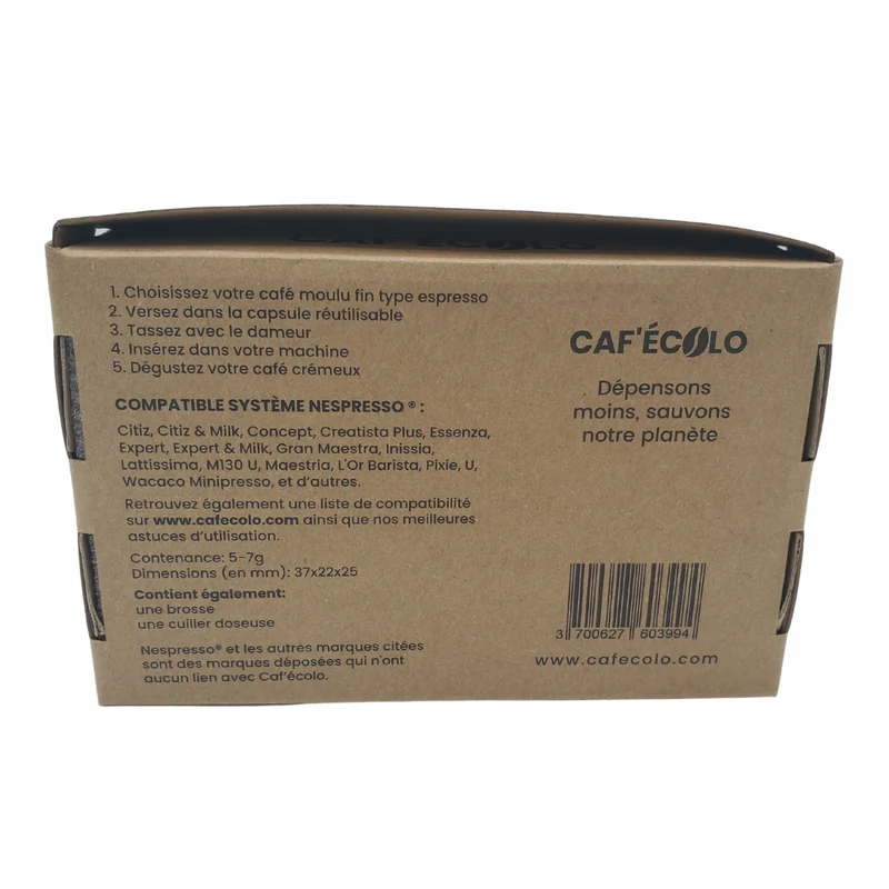 Capsule réutilisable compatible Nespresso