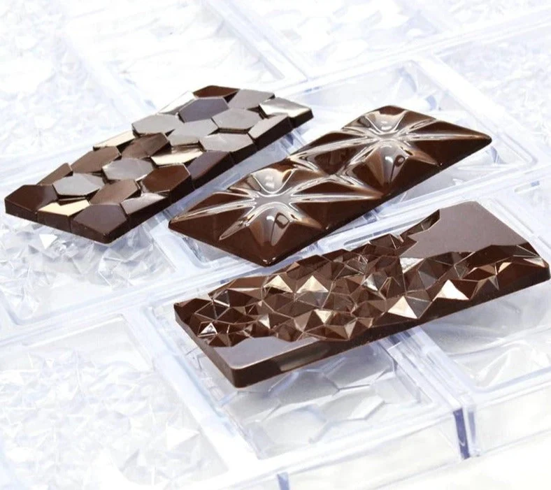 Moule Polycarbonate 3 en 1 Tablettes de Chocolat