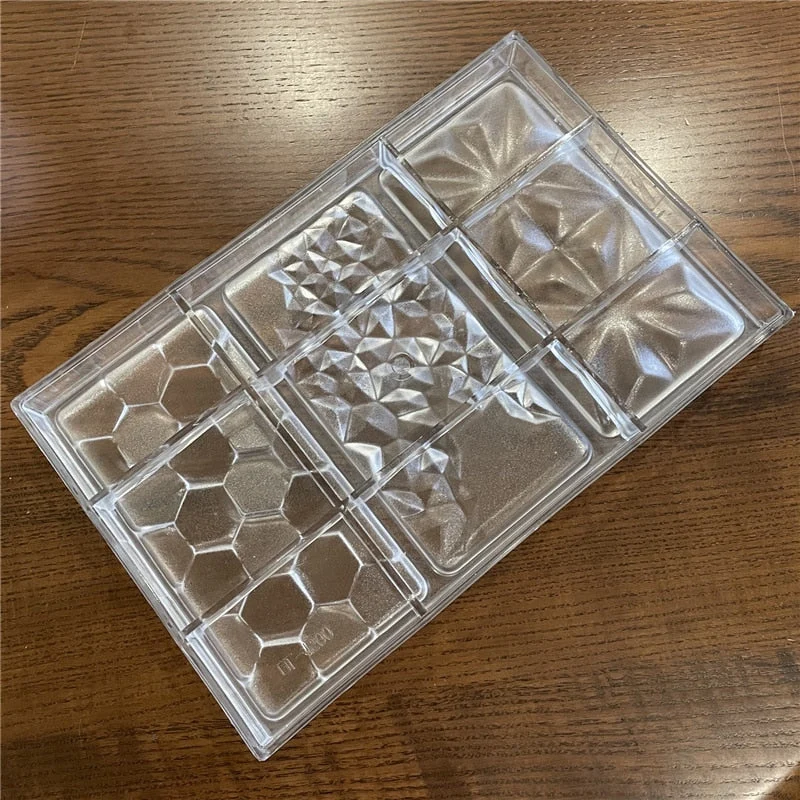 Moule Polycarbonate 3 en 1 Tablettes de Chocolat
