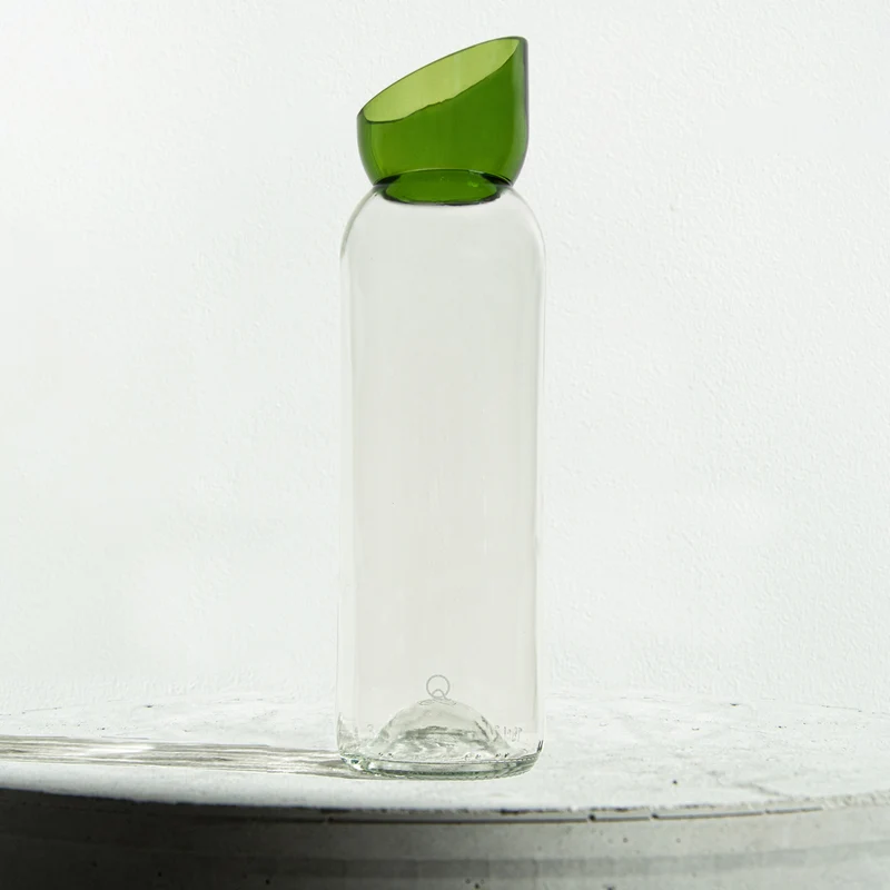 Carafe vert / blanc