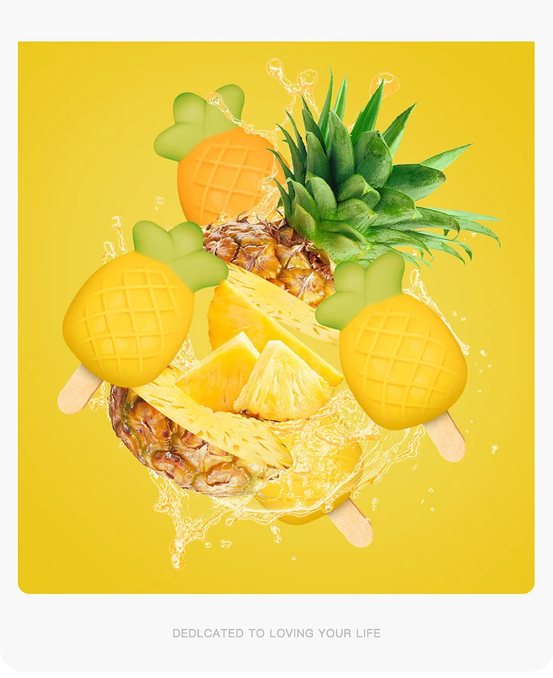 Moule à Glace Ananas avec bâtonnets
