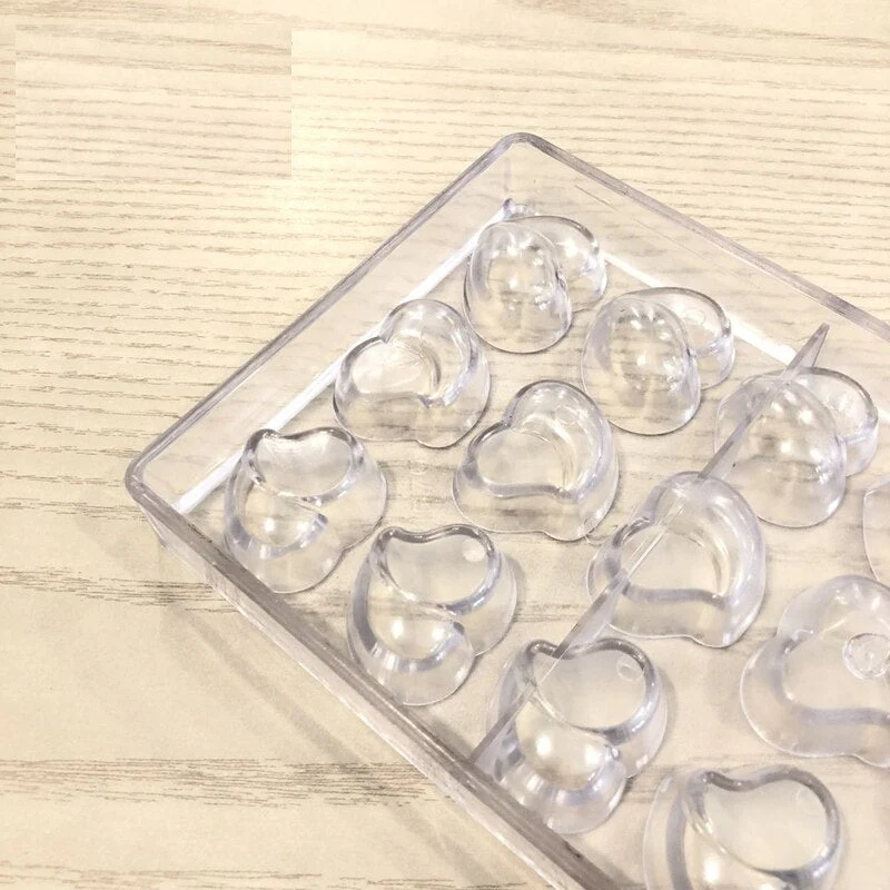Moule Polycarbonate Chocolat - Coeur Double
