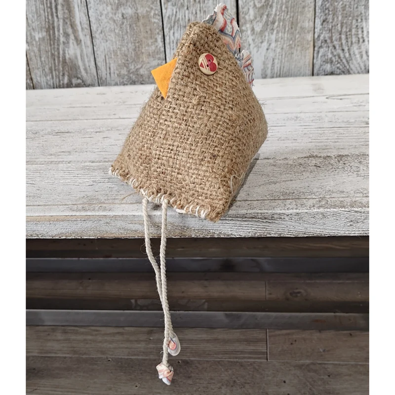 Poules en toile de jute