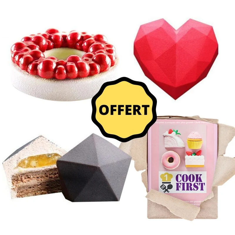 Lot de 3 Moules Silicone + Livre Recettes Offert
