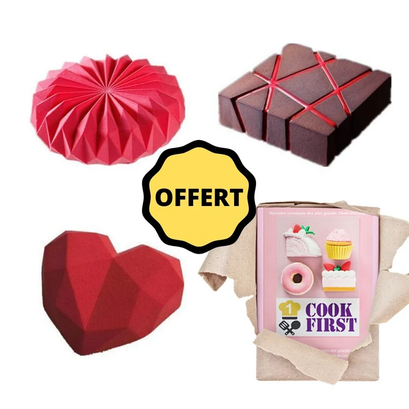 Lot de 3 Moules Silicone + Livre Recettes Offert