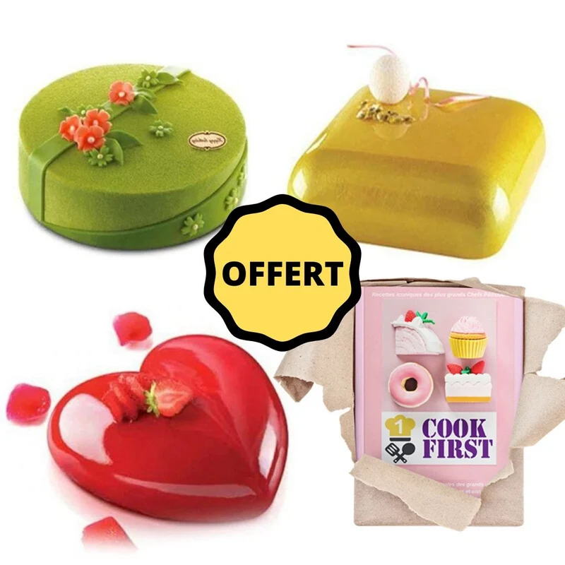 Lot de 3 Moules Silicone + Livre Recettes Offert