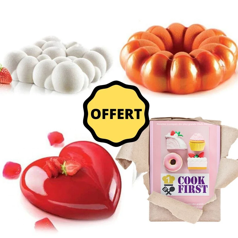 Lot de 3 Moules Silicone + Livre Recettes Offert