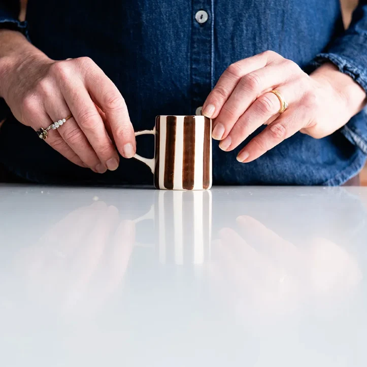 Tasse à expresso rayée Candy Stripe