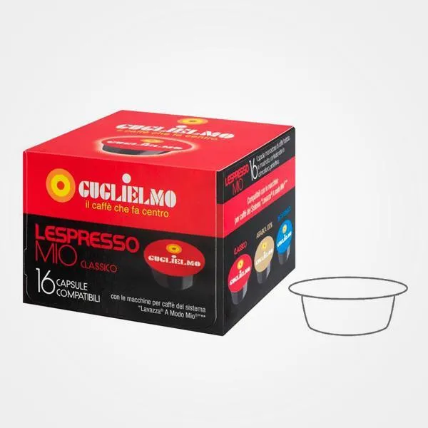 Caffè capsule compatibili A modo mio LespressoMio Rosso 16 capsule