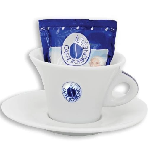 Tazze da cappuccino + piattino Caffè Borbone 6 pz