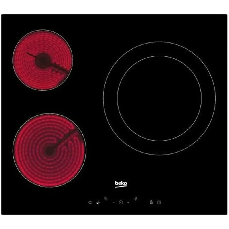 Table de cuisson vitrocéramique BEKO HIC63402T 60 cm 58 cm 5700 W
