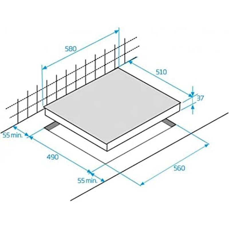 Table de cuisson vitrocéramique BEKO HIC63402T 60 cm 58 cm 5700 W