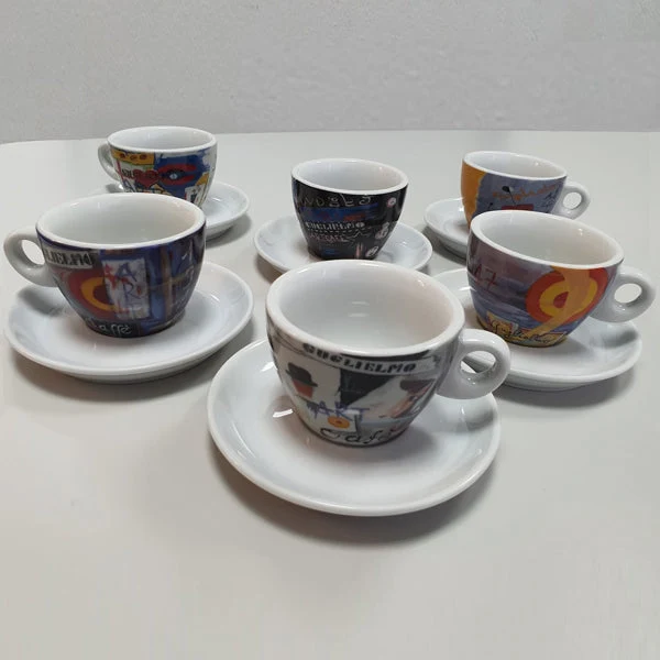 Tazze Cappuccino caffè Guglielmo Art Design 6 pz