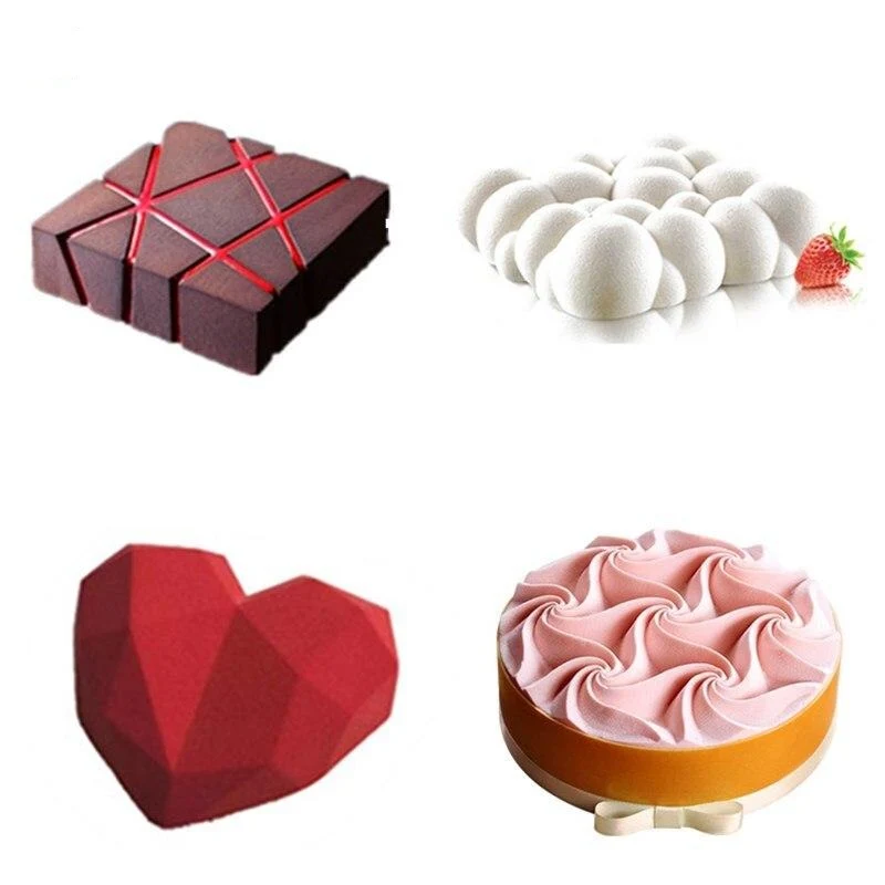 Lot de 4 Moules Silicone | Pâtisserie & Entremet