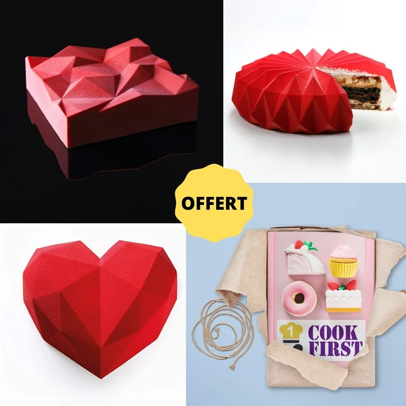 Lot de 3 Moules Silicone + Livre Recettes Offert