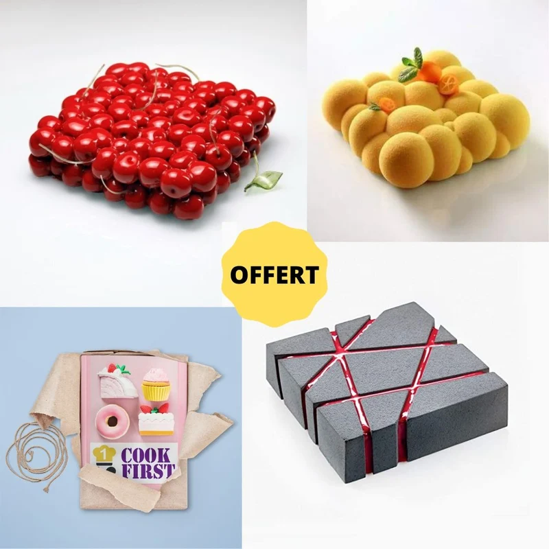 Lot de 3 Moules Silicone + Livre Recettes Offert