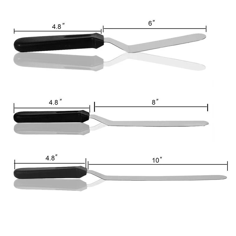 Lot 3 spatules coudées inox | Patisserie et Cuisine