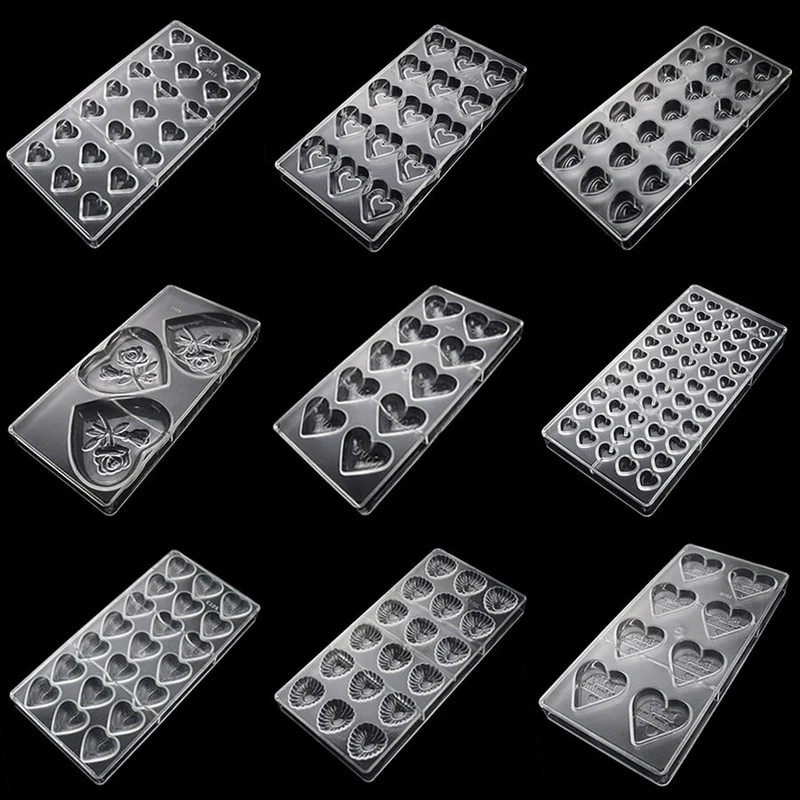 Moule Polycarbonate Chocolat - Cœurs