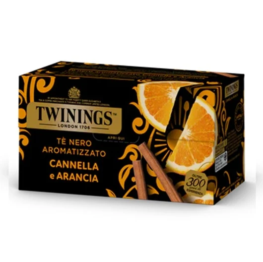 Tè nero aromatizzato Arancia e Cannella 20 filtri