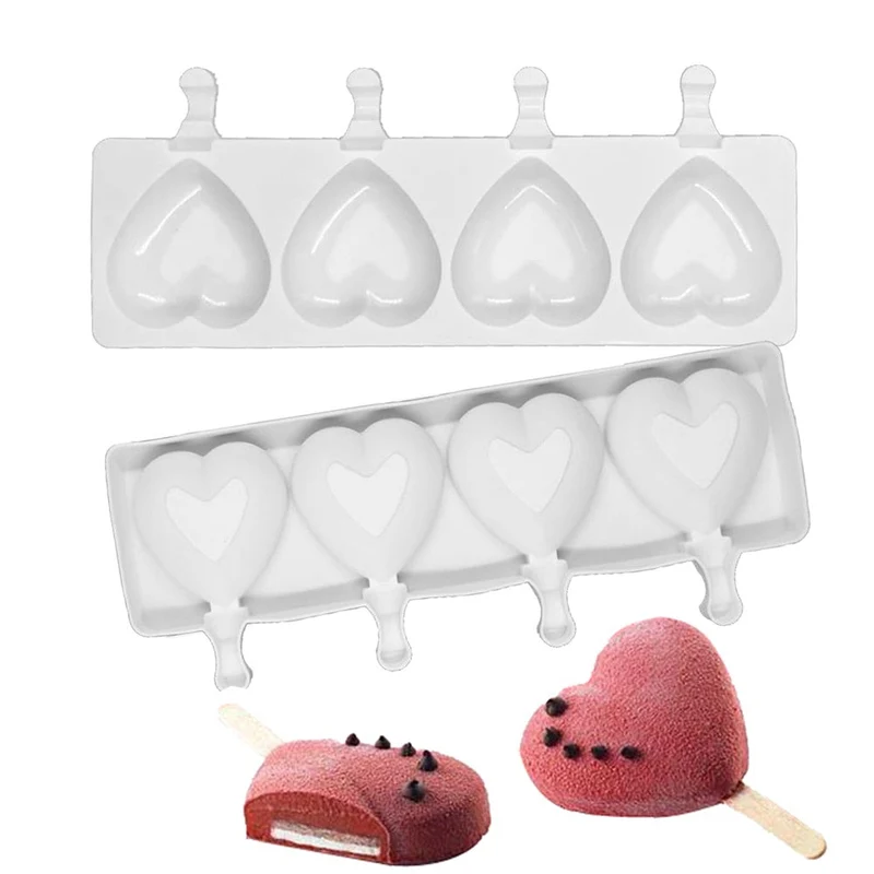 Moule à Glace Coeur avec bâtonnets
