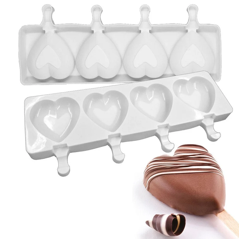 Moule à Glace Coeur avec bâtonnets