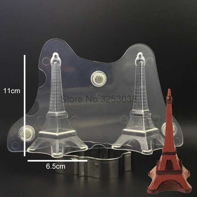 Moule Polycarbonate Chocolat - Tour Eiffel x2