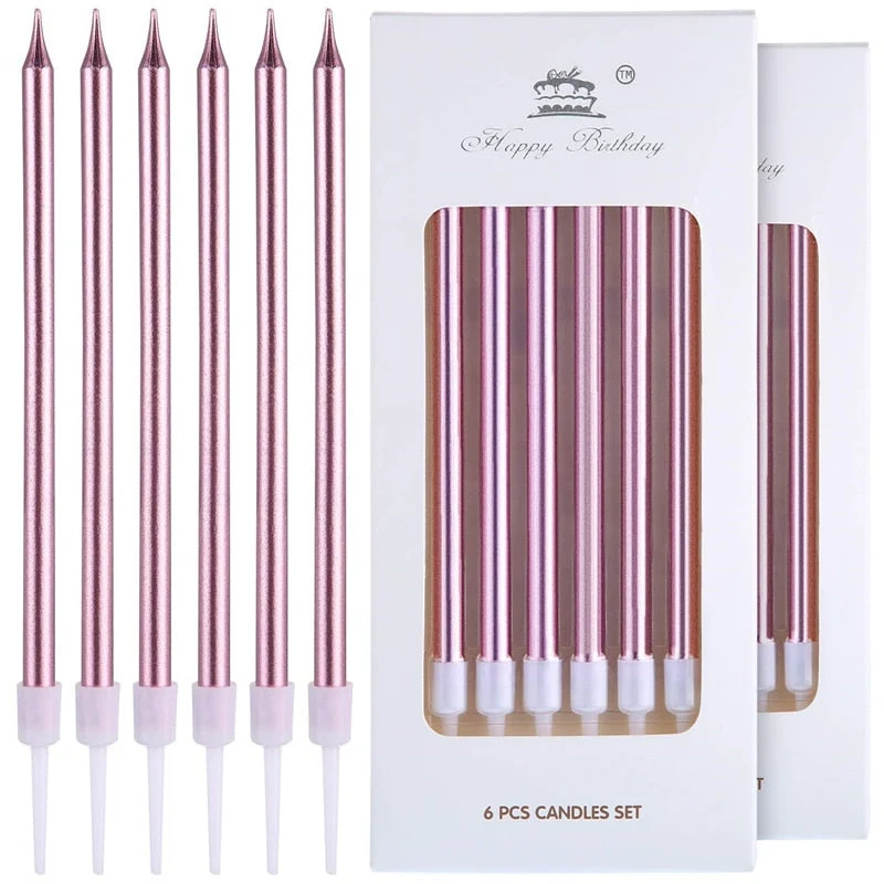 Bougies Longue Gâteau Anniversaire - Longueur 14cm | Pâtisserie et Cuisine