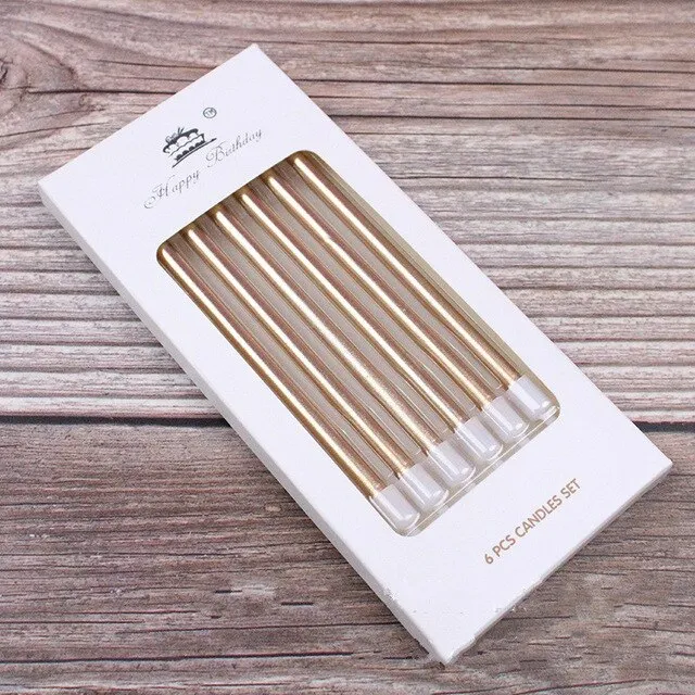 Bougies Longue Gâteau Anniversaire - Longueur 14cm | Pâtisserie et Cuisine