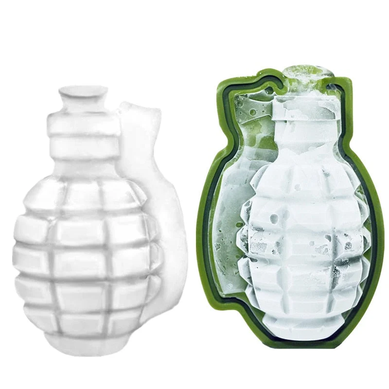 Moule Silicone Glaçon - Grenade Militaire 3D